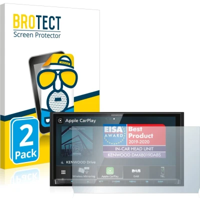 Afbeelding van BROTECT (2 Stuks) Antireflecterende Beschermfolie voor Kenwood DMX8019DABS (met uitsparing) Anti Glare Screen Protector, Mat, Ontspiegelend