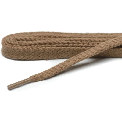 Afbeelding van Cordial schoenveters leverbeige plat veterlengte 90 cm 5 7 gaatjes