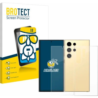 Afbeelding van BROTECT Glas Screen Protector voor Samsung Galaxy S24 Ultra (case friendly) (Voor+Achter) Schermbeschermer [9H Hardheid, Beschermglas Folie niet Glas]
