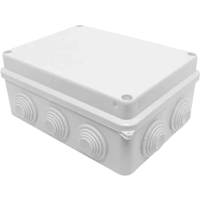 Afbeelding van Lumonic Aansluitdoos wit 150x110x70mm met 10 openingen I opbouw IP65 Aansluitdoos, klemmenkast, verbindingsdoos voor binnen &amp; buiten