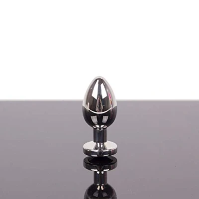 Afbeelding van Buttplug RVS met zwart kristal large