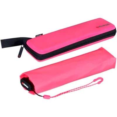 Afbeelding van Knirps Zakparaplu US.050 Ultra Light Slim Handleiding in etui, neonroze, 90 cm
