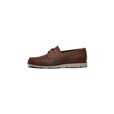 Afbeelding van Timberland Grafton Bay Lace Up Shoe Medium Brown Full Grain Em4 Bruin 41, Grain, 43 EU