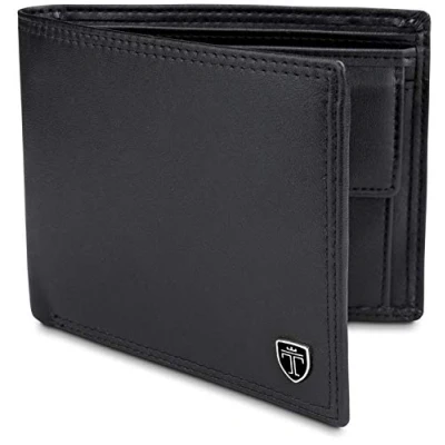 Afbeelding van TRAVANDO Portemonnee voor Heren Groot TÜV RFID Gecertificeerd met 13 Kaartenvakken Muntvak Oslo Wallet Mannen (Zwart)