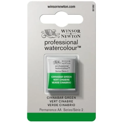 Afbeelding van Winsor &amp; Newton 0101420 Professional Watercolour Cinnabar Green, 1/2 nap aquarelverf, levendige kleuren in kunstenaarskwaliteit, hoge kleurglans en helderheid, lichtecht