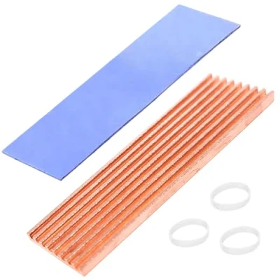 Afbeelding van Haojiaho M.2 2280 SSD Heatsink Koper, 70x21x2mm Laptop NVMe met Siliconen Thermische Pad voor M2