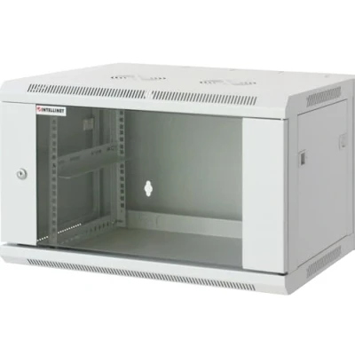 Afbeelding van Intellinet 711746 19inch patchkast (b x h d) 600 370 mm 6 HE Grijs wit (RAL 7035)