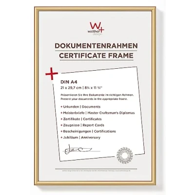 Afbeelding van Walther Design New Lifestyle Kunststof Fotolijst 21x29,7cm A4 Goud
