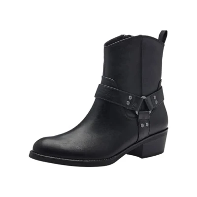 Afbeelding van MARCO TOZZI Dames Bootie Zip+Slip 2 25324 43 westernlaarzen, zwart, 38 EU