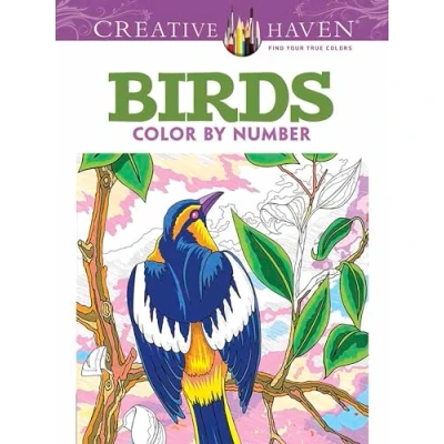 Afbeelding van Creative Haven Birds Color by Number Coloring Book