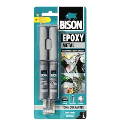 Afbeelding van Bison Epoxy Metaallijm 2 componenten lijm 24ml