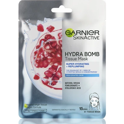 Afbeelding van 3x Garnier SkinActive Tissue Gezichtsmasker Hydraterend &amp; Revitaliserend
