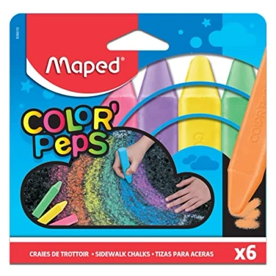 Afbeelding van Maped stoepkrijt Color&#039;Peps, etui van 6 stuks krijt