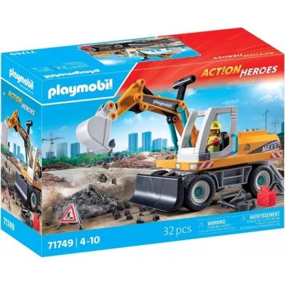 Afbeelding van PLAYMOBIL Playm. Großer Bagger 71749 constructiespeelgoed