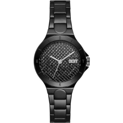 Afbeelding van DKNY Quarz Horloge, Dames, Maat: One Size, Schwarz