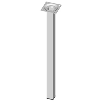 Afbeelding van DIY Element System Meubelpoot vierkant metalen vierkante voet, ideaal als tafelpoot voor het ontwerpen van individuele meubels 25 x mm, lengte 400 wit