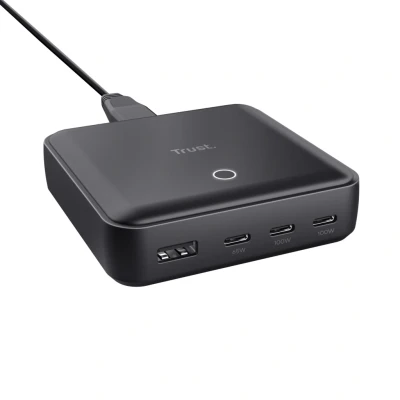 Afbeelding van Trust Maxo Oplader Vier poorten USB A/USB C Zwart