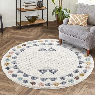 Afbeelding van Carpet City Hoogpolig vloerkleed Focus 3034 Boho met randdessin, bijzonder zacht, 3D effect