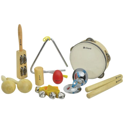 Afbeelding van Chord Hand Percussie Instrumenten Klaslokaal Starter Kit/Set in Zak met Rits Pack van 9 CPS09
