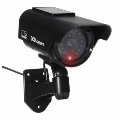 Afbeelding van JUSTOP Dummy CCTV Camera Outdoor/Indoor Waterdicht Met Reality LED Licht Zonne energie Of Batterij Aangedreven Nep Cam Zwart