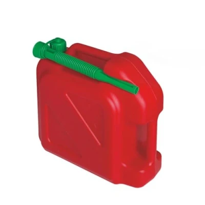 Afbeelding van ToM PaR Jerrycan 10 liter, benzine, brandstof, schenktuit, niveau indicator, trechterdeksel met afdichting, slang, garage, werkplaats, auto, boot, motorfiets