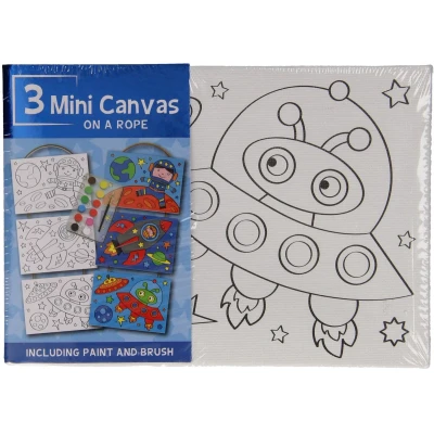 Afbeelding van Canvas Schilderset Ruimte, set van 3 stuks
