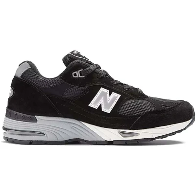 Afbeelding van New Balance M991V1 EKS Unisex Sneaker Zwart/Grijs/Wit Suede Abzorb Maat 45 Made In UK