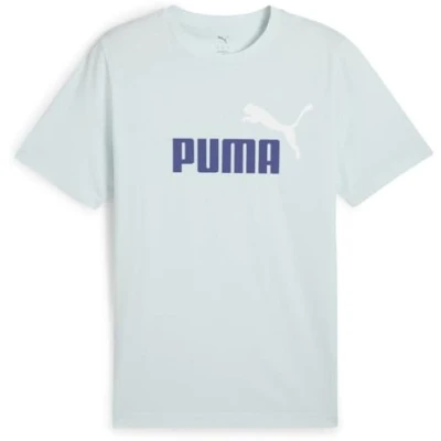 Afbeelding van Puma Ess 2 Color No. 1 Logo heren T shirt lichtblauw Maat L