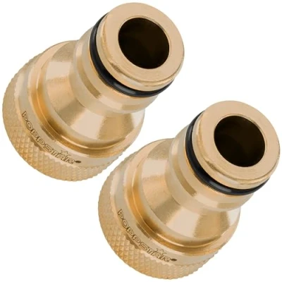 Afbeelding van Poppstar 2x Aansluiting voor Kraan 1/2 Inch Binnendraad &amp; Steekkoppeling Tuinslang (Compatibel met Gardena Systeem)