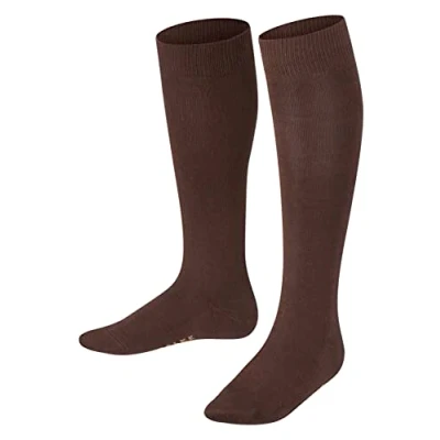 Afbeelding van FALKE Uniseks kind Kniekousen Family K KH Duurzaam Katoen Lang eenkleurig 1 Paar, Bruin (Dark Brown 5230) nieuw milieuvriendelijk, 31 34