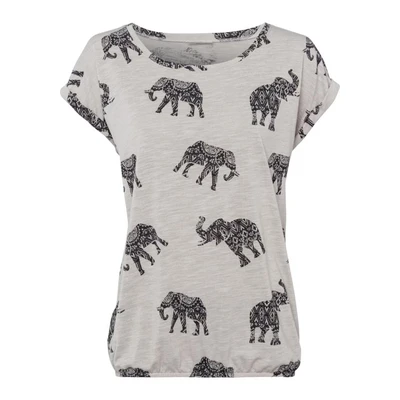 Afbeelding van Lascana Tshirt print, Dames, Maat: 48/50, Beige gemustert