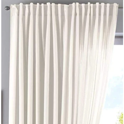 Afbeelding van Cationic, 2019037, verborgen lussen, hxb 250 x 300 cm, crème, ondoorzichtig, linnenlook, gemêleerd, gordijnband met gordijnhouder