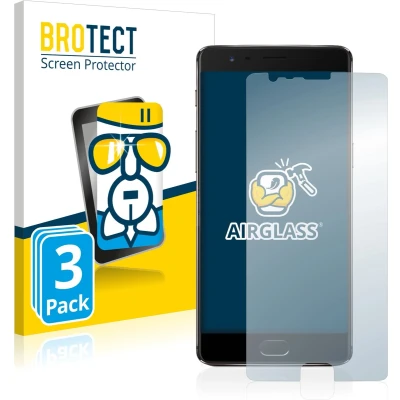 Afbeelding van BROTECT Glas Screen Protector voor OnePlus 3T (3 Stuks) Schermbeschermer [9H Hardheid, Beschermglas Folie niet Gehard Glas]