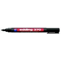 Afbeelding van edding 370 Permanente Marker Pen 1mm Bullet Tip Zwart Pack van 10