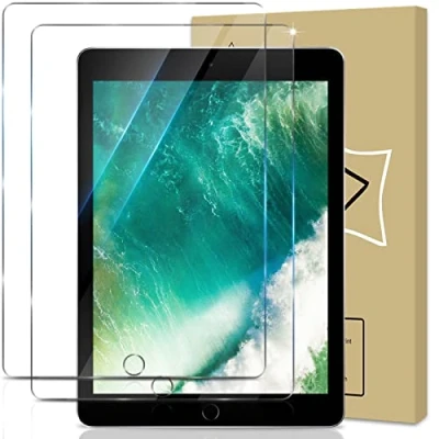 Afbeelding van GiiYoon 2 Stuks Screen Protector Compatibel met Apple iPad (9.7 inch, 2018/2017 Model), Air 1, 2, Pro 9.7 inch,9H Gehard Glas Schermbeschermer, Eenvoudige installatie Beschermfolie