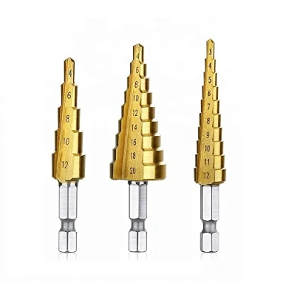 Afbeelding van Fongmore 3 Stks 1/4 &quot;Hex Shank Drive Quick Change Hoge Snelheid Staal Titanium Stap Boor Korte Lengte Boren voor Gat 12mm 4 20mm