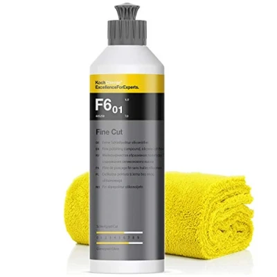 Afbeelding van Detailmate Koch Chemie Polijstmiddel Set: Fijne Polijstpasta F6.01, 250 ml microvezeldoek 550 g/m², 40 x cm