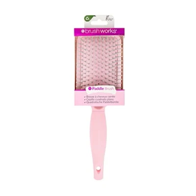 Afbeelding van Brushworks Square Paddle Brush Borstel, Dames, Maat: One Size, Pink