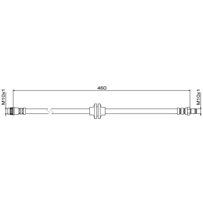 Afbeelding van METZGER 4111833 Remslang Vooras links, rechts 460mm RENAULT: Captur (J5_, H5_) 0.9 TCe 90, 1.2 120, 1.5 dCi 110, T, 1.6