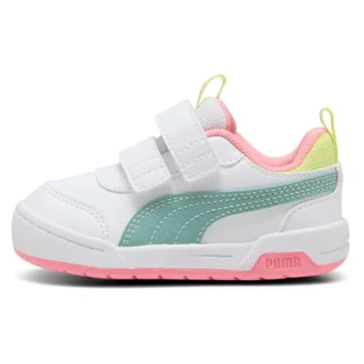 Afbeelding van PUMA Multiflex 2 Colour Sneakers voor kinderen, wit licht moss green, 19 EU