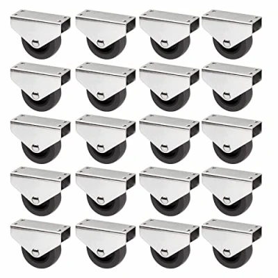 Afbeelding van SOTECH Set van 20 Boxwielen PASSAU (Ø 50 mm, voor onderbouwmontage, donkergrijs) Transportwielen, stil en vloervriendelijk, Ideaal bedkasten vloerlades