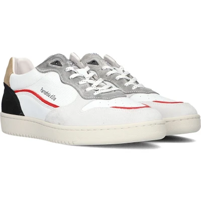 Afbeelding van Pantofola D&#039;oro Baveno Uomo Low Lage sneakers Leren Sneaker Heren Wit Maat 41