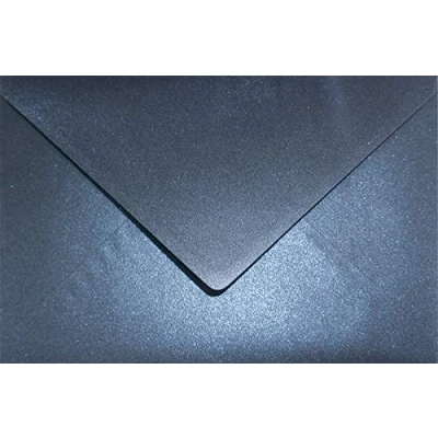 Afbeelding van Netuno 25 parelmoer donkerblauw C5 enveloppen 162x229mm Aster Metallic Queens Blue puntflap zonder venster glanzende voor uitnodigingen wenskaarten bedankbriefje