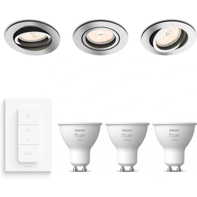 Afbeelding van Philips Donegal Inbouwspots Hue White &amp; Dimmer Chroom