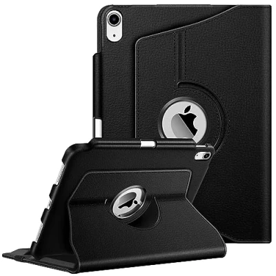 Afbeelding van FINTIE Roterende hoes compatibel met iPad 10e generatie (model 2022) 10,9 inch 360 graden draaibare beschermhoes potloodhouder, automatisch waken/slapen, zwart