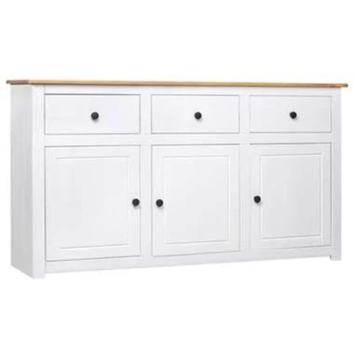 Afbeelding van Dressoir Panama Range 135x40x80 cm massief grenenhout wit
