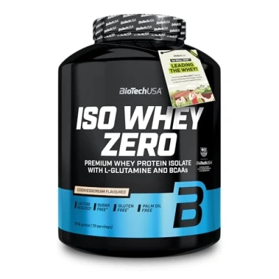 Afbeelding van BioTechUSA Iso Whey Zero Premium Protein Isolate Grass Fed Enzyme Free Sugar and Gluten free, 1816 g, Koekjes &amp; Crème