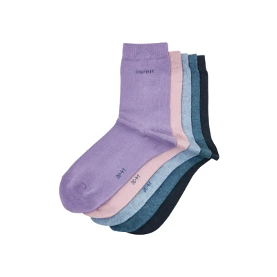 Afbeelding van ESPRIT Dames Sokken Solid Mix 5 Pack W SO Katoen eenkleurig Multipack Paren, Veelkleurig (Sortiment 0010), 36 41