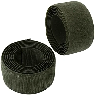 Afbeelding van AERZETIX C65963 Klittenband/ rol 30 mm 1 meter organizer/kabelbinders band voor kledingzakken van polyamide en polyester kleur: olijfgroen