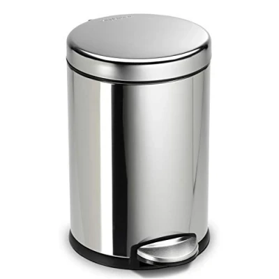Afbeelding van Prullenbak Simplehuman Pedaalemmer Rond Zilver 4,5L